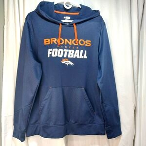 Denver Broncos Hoodie Mens L Blue NFL Team‎ Apparel TX3 Warm
